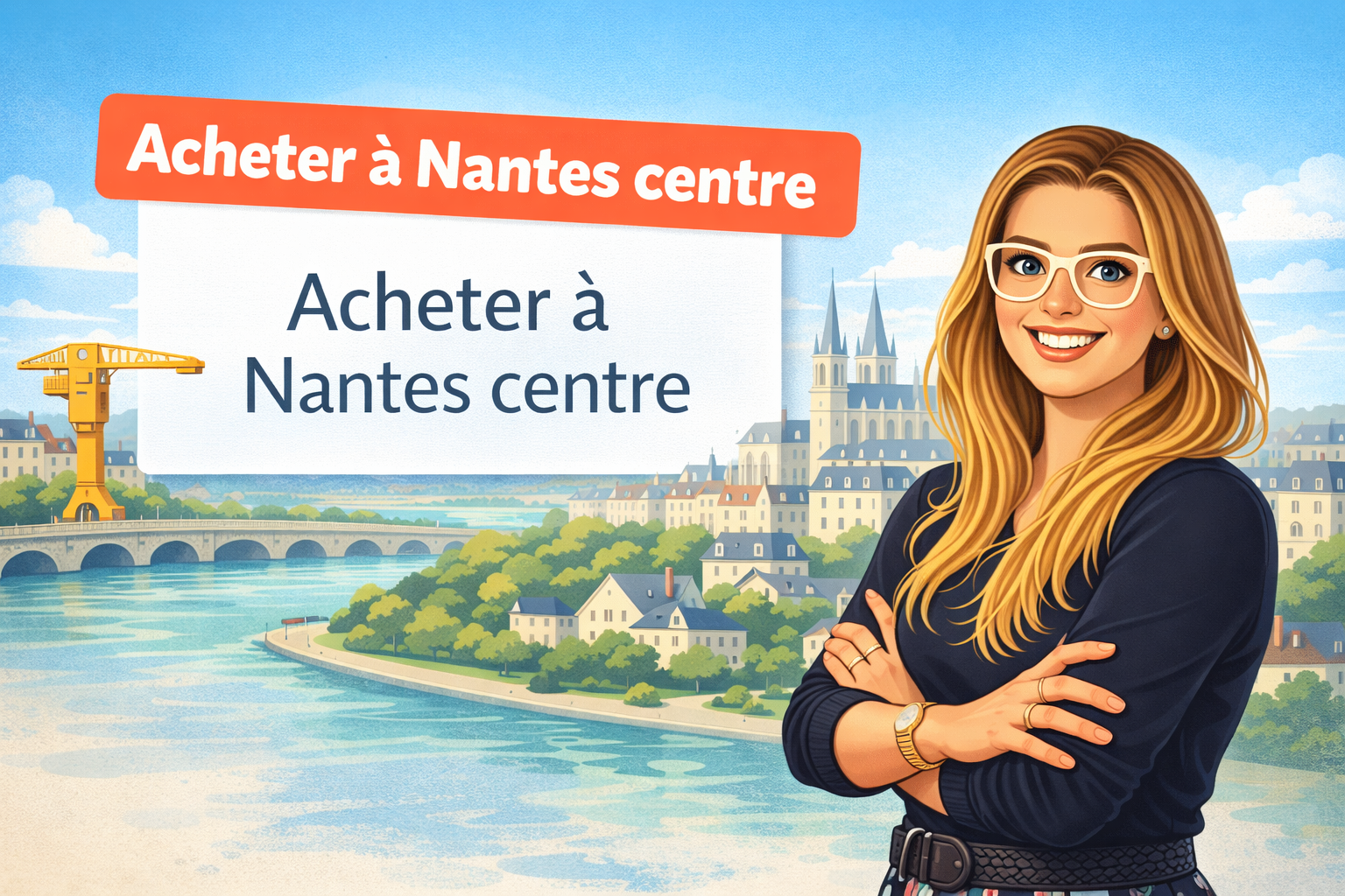 Vendre un appartement à Nantes centre : guide prix, délais et stratégies 2026 (illustration Nantes)